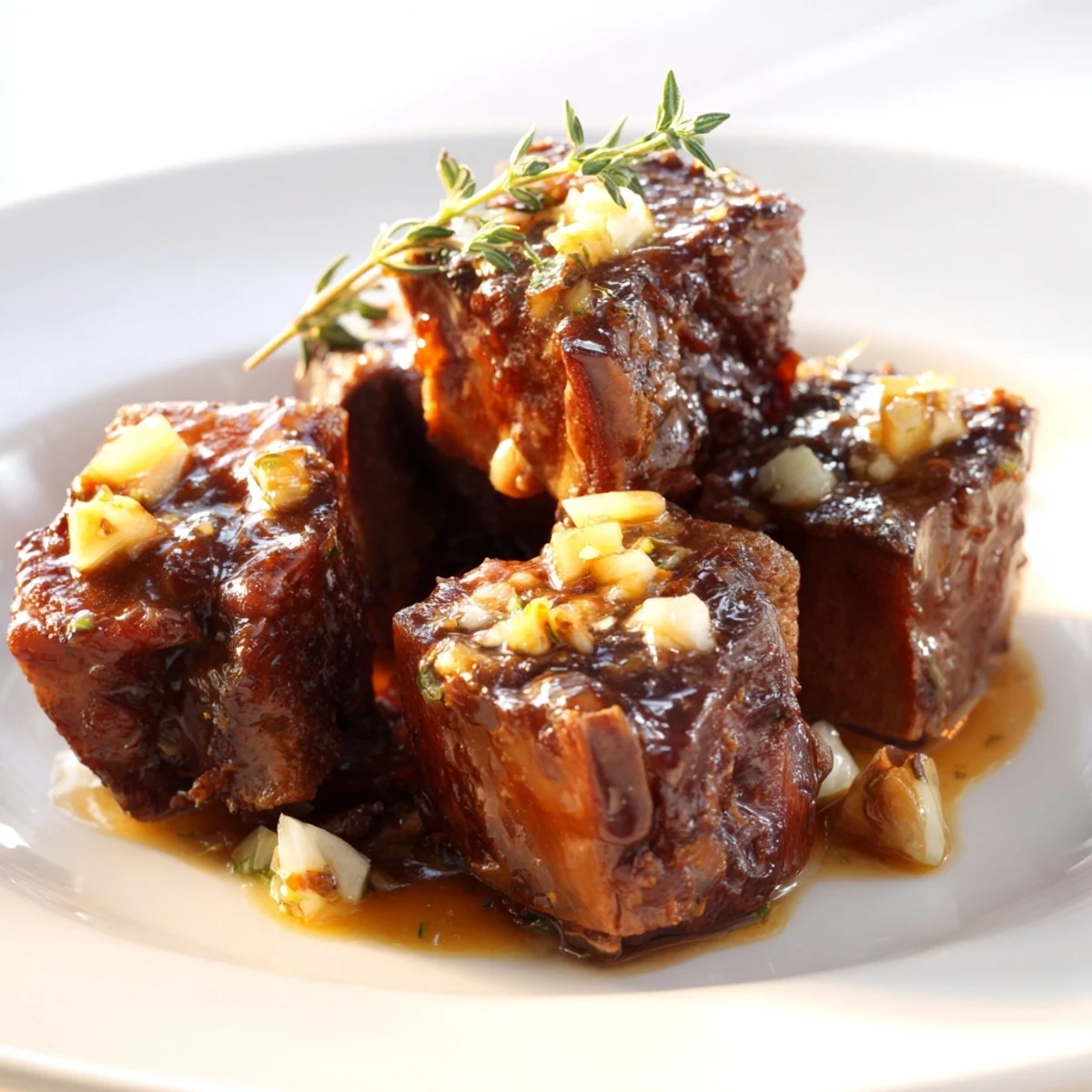 Image of sizzling Skillet-Seared Steak Bites with garlic butter, perfectly browned and ready to serve.
