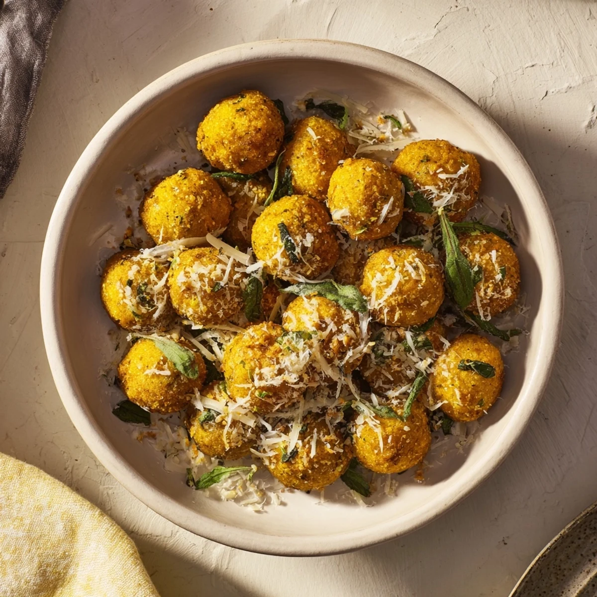 A close-up of sheet pan turkey meatballs and zucchini, a healthy and easy weeknight meal.