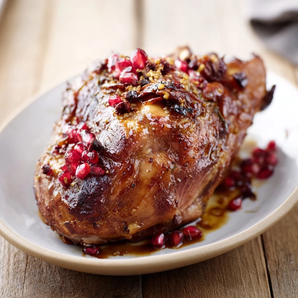 Ready to serve, this delicious Slow-Cooked Honey Glazed Ham is brushed with a thick, flavorful glaze.