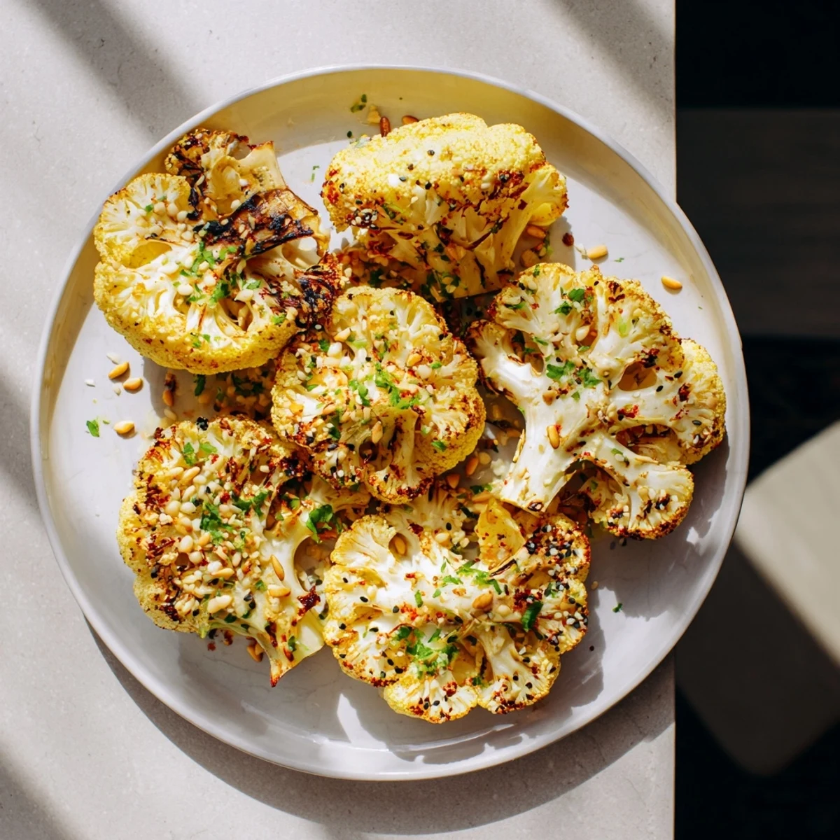 Roasted Cauliflower Steaks Tahini