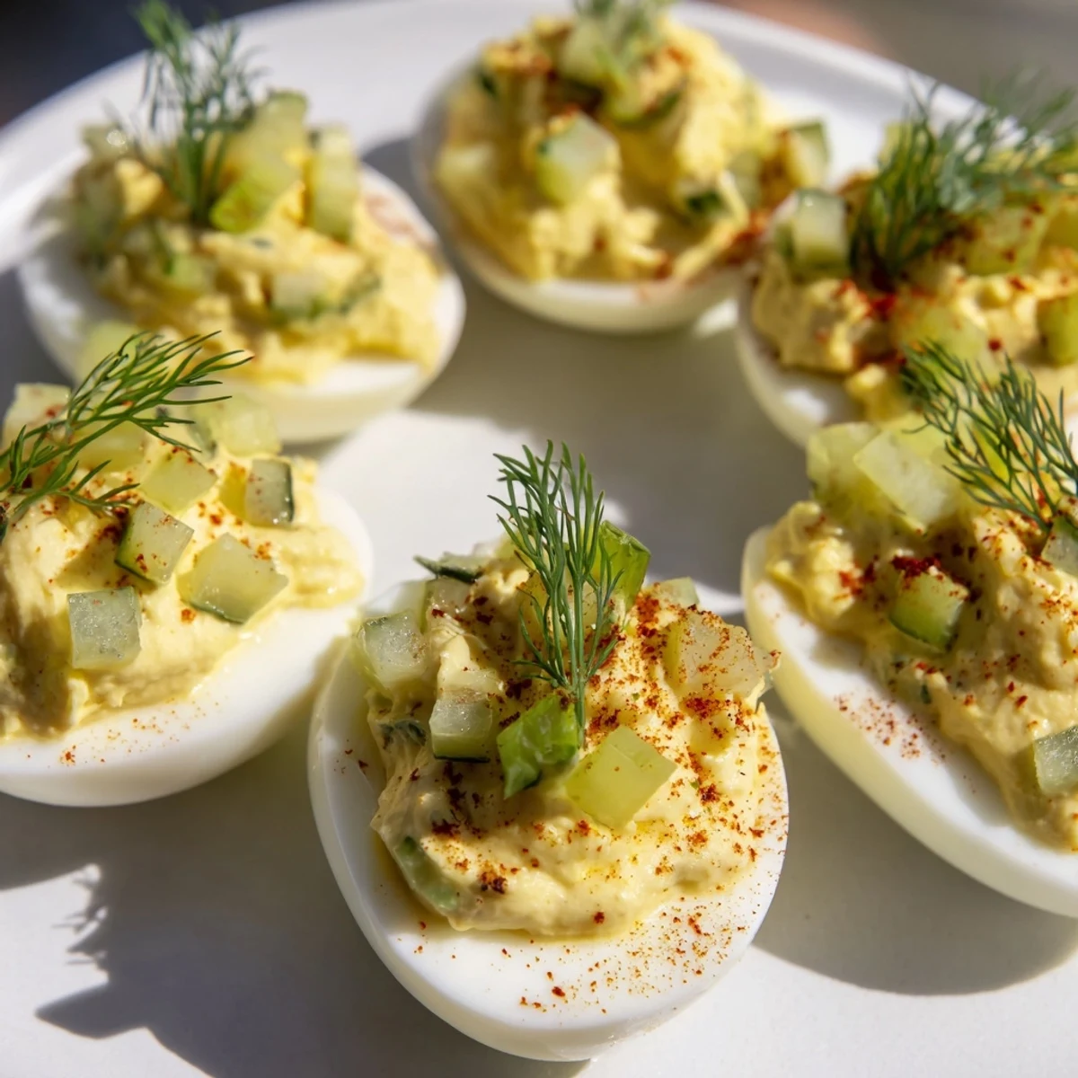 Dill Pickle Deviled Eggs