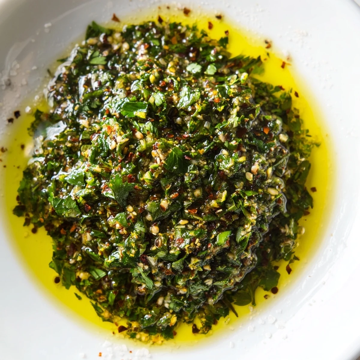 Golden-hued Moroccan Chermoula Marinade in a bowl, a flavorful blend of spices bursting with sunshine and zest.