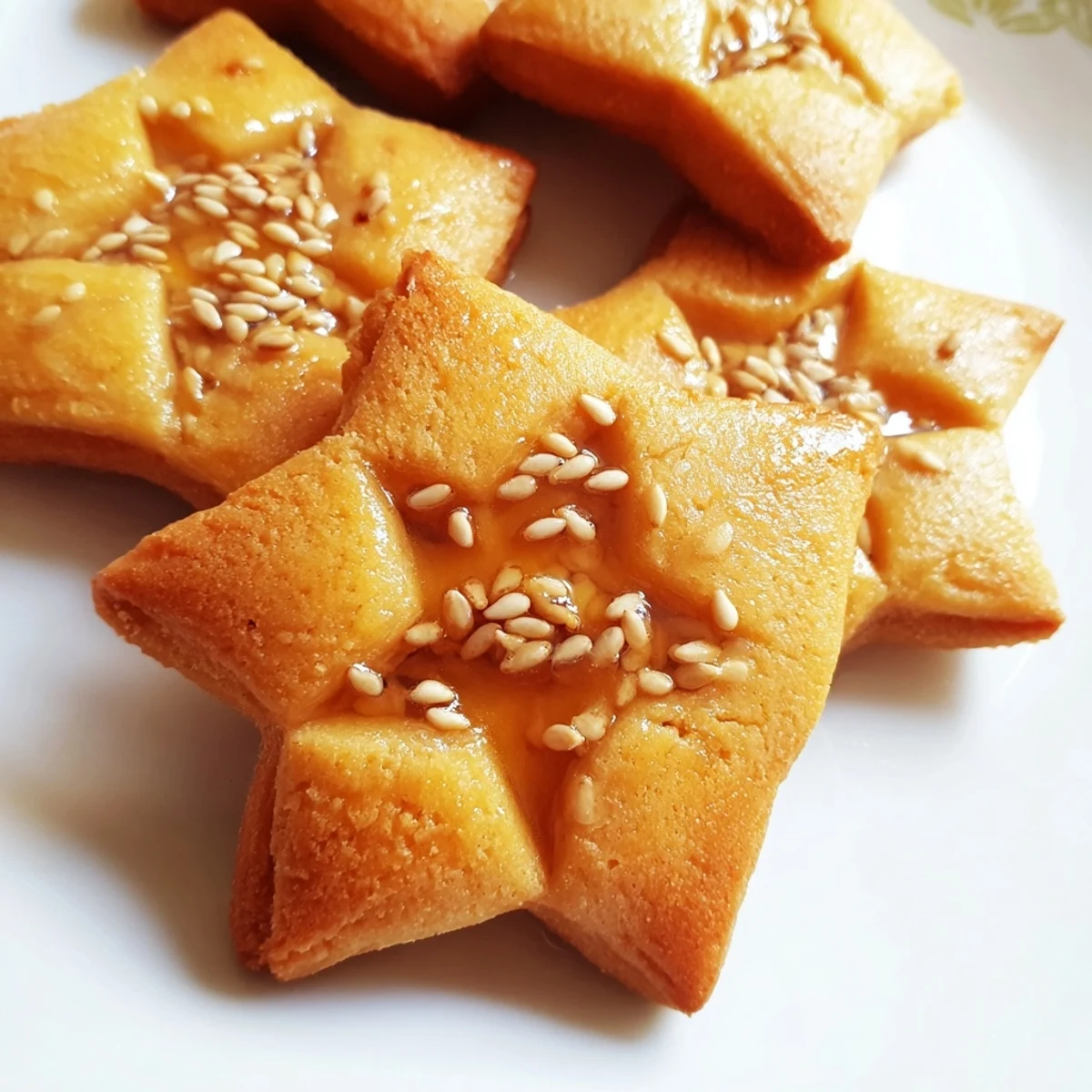 Close-up shot shows the perfect, golden crust of these traditional Tunisian Makroudh pastries.