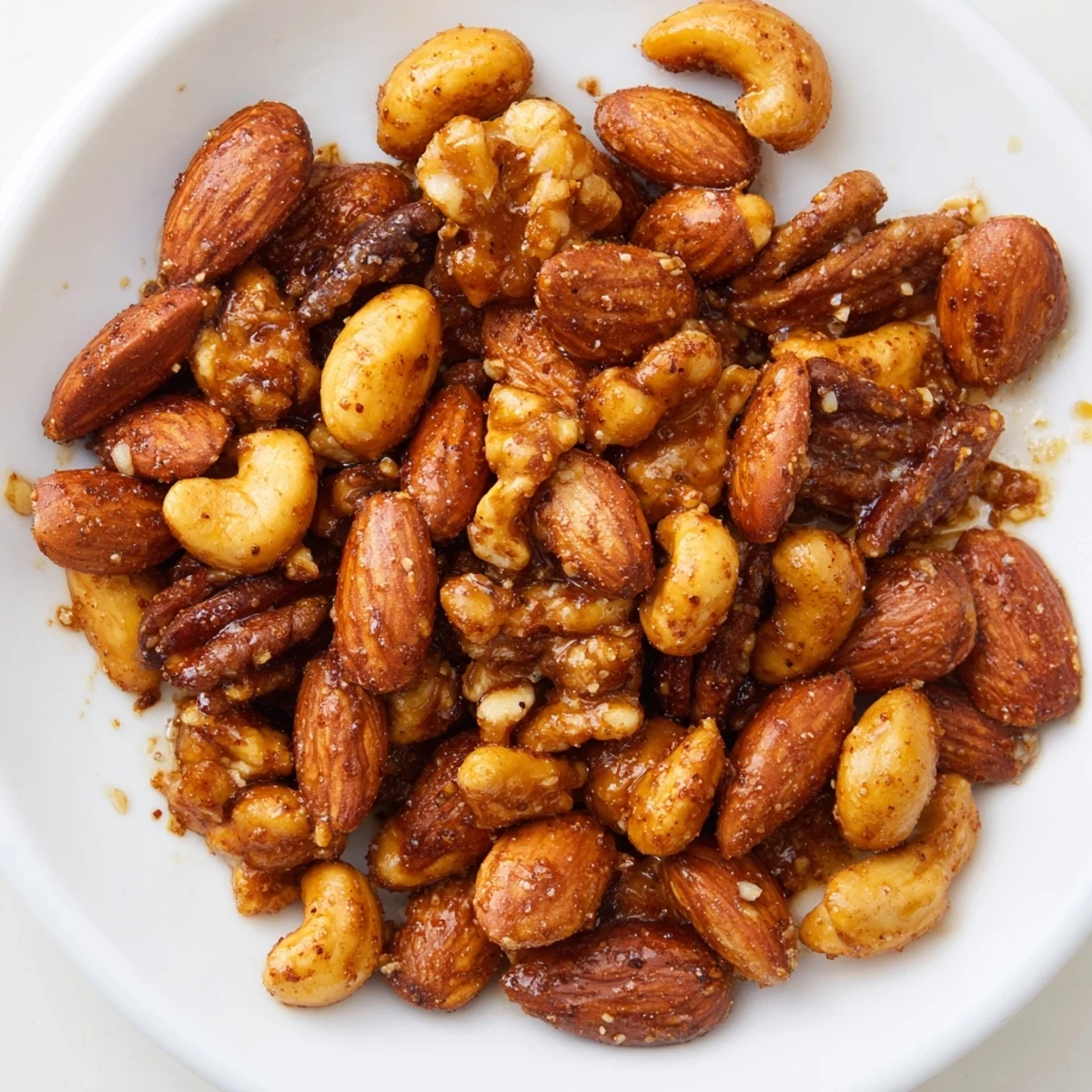 A bowl of Spiced Nuts Mix with cumin and paprika, served alongside a cheese board.
