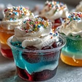 Rainbow Jello Cups for Kids