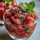 Frozen watermelon mint frosé, a vibrant mocktail bursting with summer fruit flavor.
