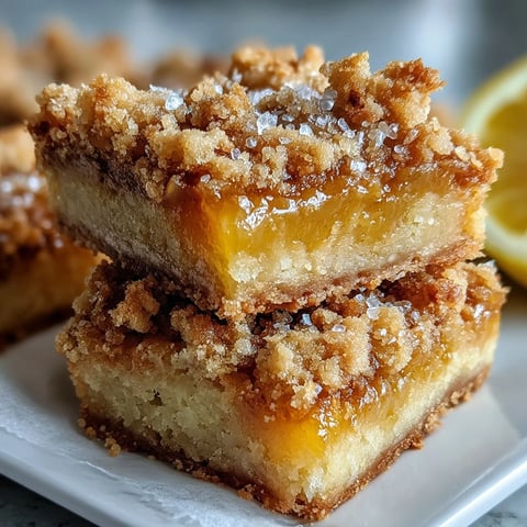 Freshly baked Homemade Lemon Crumb Bars display a golden crumb topping over a bright, zesty yellow lemon filling.