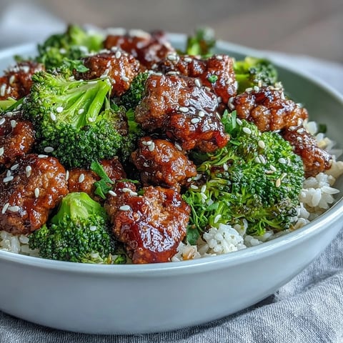 Sweet and Spicy Turkey Broccoli Bowls feature tender ground turkey in a glossy honey-sriracha glaze over fluffy brown rice.