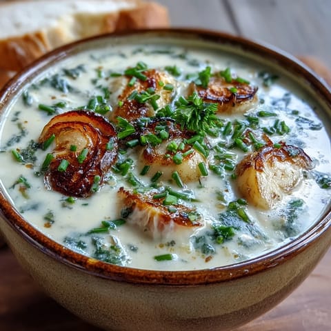 Roasted Garlic and Herb Soup