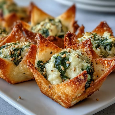 Golden baked Mediterranean Spinach and Feta Cheese Crisps resting on a wire rack, filled with wilted greens and creamy crumbles.
