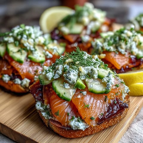 Elegant smoked salmon bagel platter with fresh vegetables, avocado, and zesty lemon wedges for a vibrant brunch.  