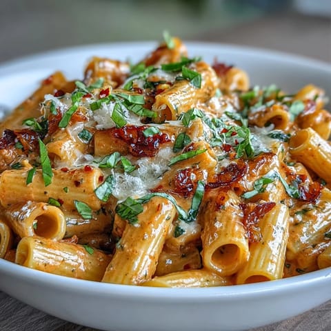 This viral pink sauce pasta recipe showcases a rich, blush-colored, cheesy goodness.