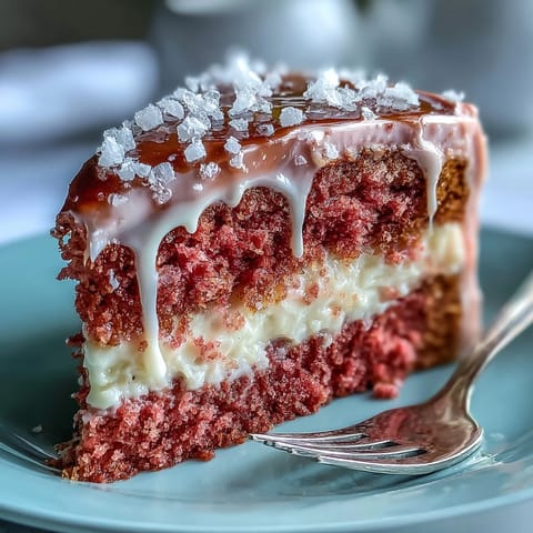 Bridal Shower Rosé Velvet Cake with glittering gold drip, a delightful pink tiered dessert.