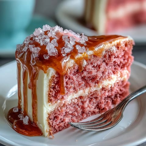 Luscious pink Bridal Shower Rosé Velvet Cake, artfully adorned with a cascading gold glaze.
