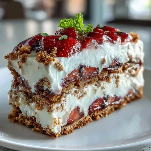 Creamy, berry-filled No-Bake Icebox Cake perfect for summer picnics and easy entertaining.