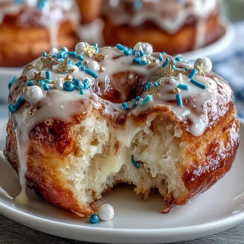Graduation Party Donut Tower with Sprinkles: a vibrant, sweet stack topped with colorful confetti.