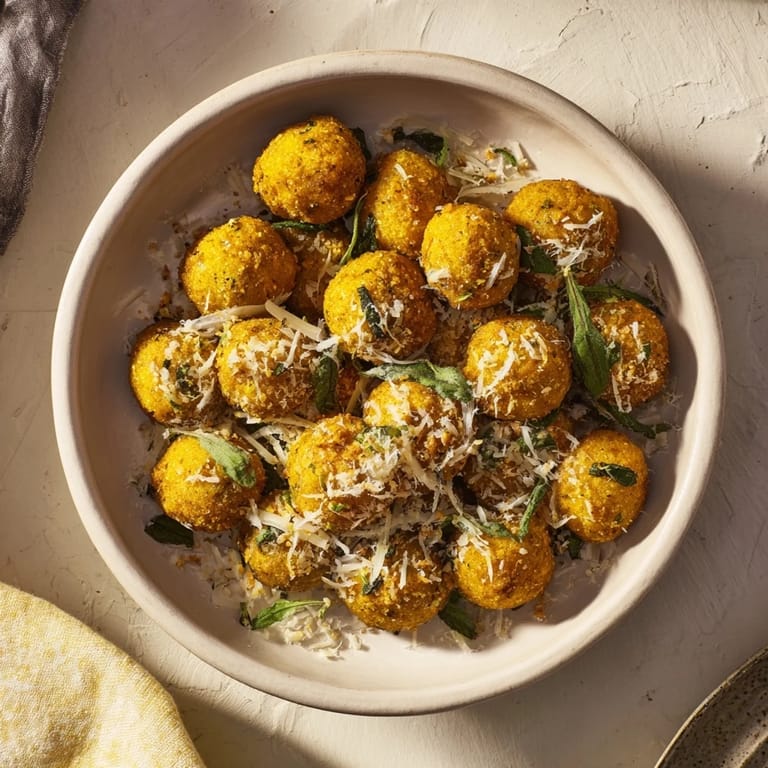 A close-up of sheet pan turkey meatballs and zucchini, a healthy and easy weeknight meal.