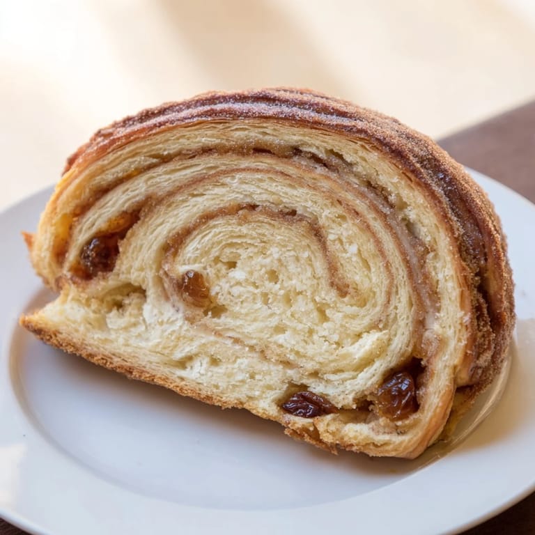 Freshly baked Homemade Cinnamon Swirl Raisin Bread, a delicious loaf with a soft, inviting texture ready for toasting.