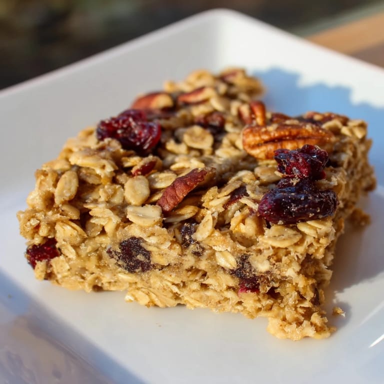 Chewy, homemade maple cinnamon oatmeal bars filled with oats and warming spices, delicious.