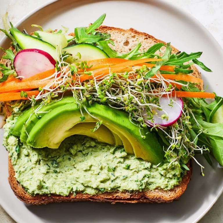 A flavorful Green Goddess sandwich, packed with vibrant greens, ready for a healthy lunch.