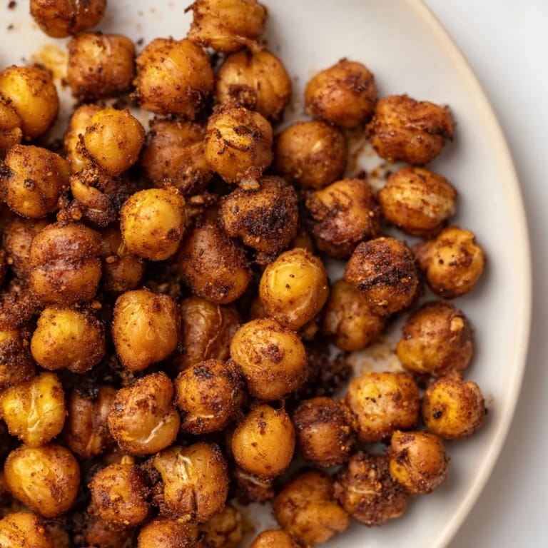 Freshly baked crispy chickpea snack cooling on a wire rack, seasoned and ready for salads or afternoon munching.