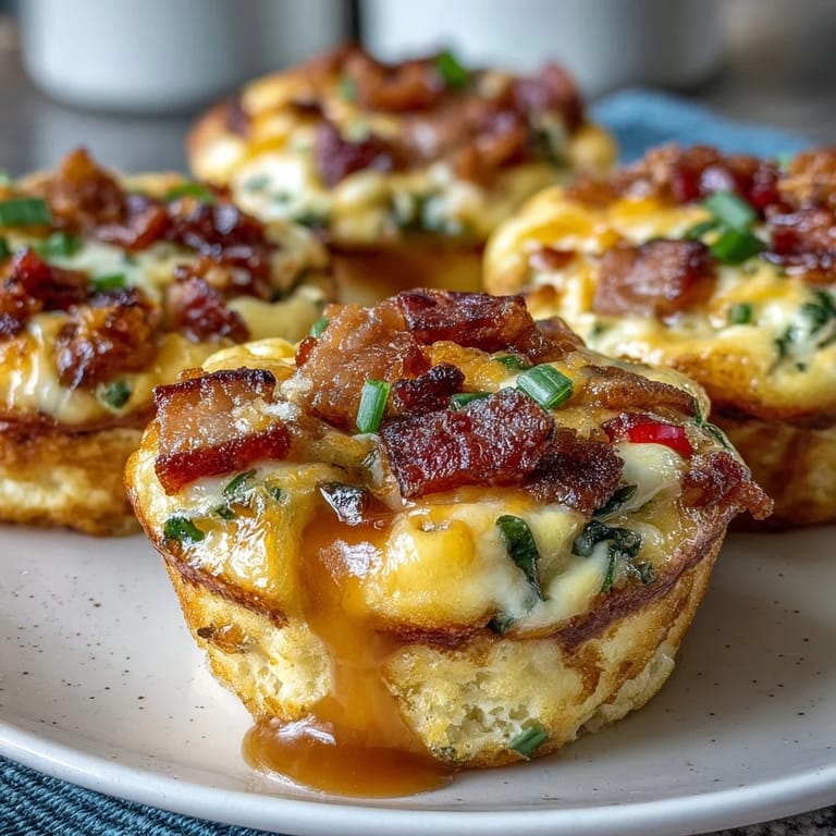 Hearty Breakfast Egg Muffins, vibrant with colorful veggies, grab-and-go perfection.