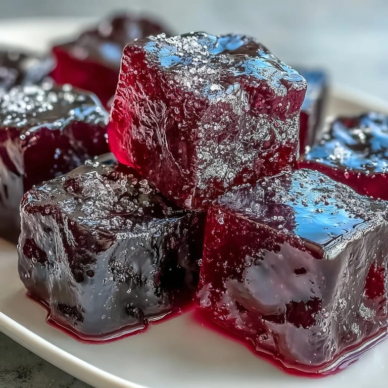 Tangy Black Currant Gummies in a bowl, ready to enjoy with a cup of tea.