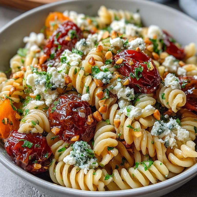 Refreshing summer pasta salad featuring al dente pasta, crisp cucumbers, and juicy cherry tomatoes in a zesty lemon dressing.