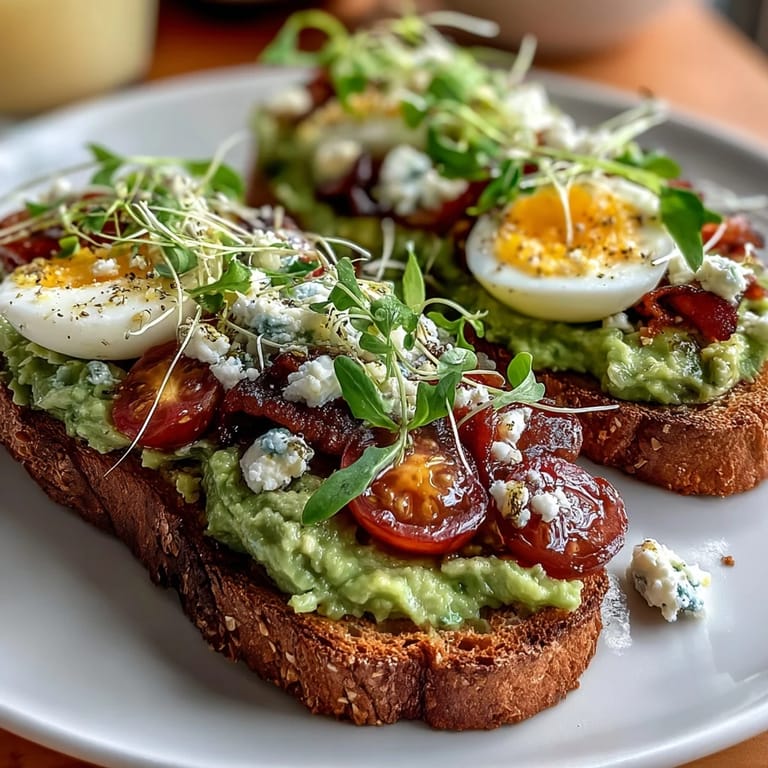 A vibrant avocado toast platter featuring creamy spread, radishes, cherry tomatoes, and feta, arranged for easy brunch entertaining.