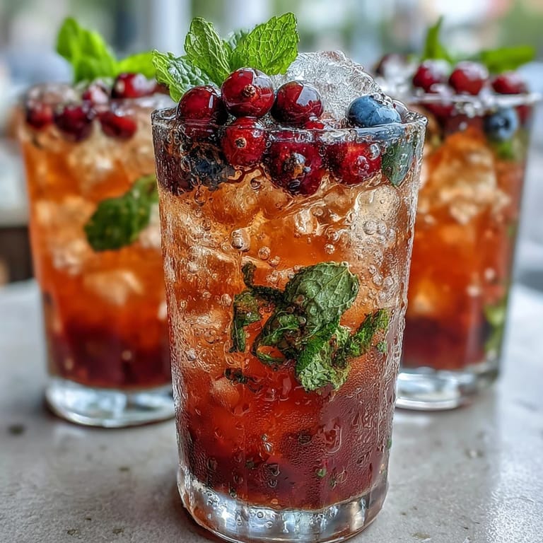 Vibrant Self-Serve Lemonade Station with Fresh Strawberries, Blueberries, and Mint Leaves for Graduation Celebrations