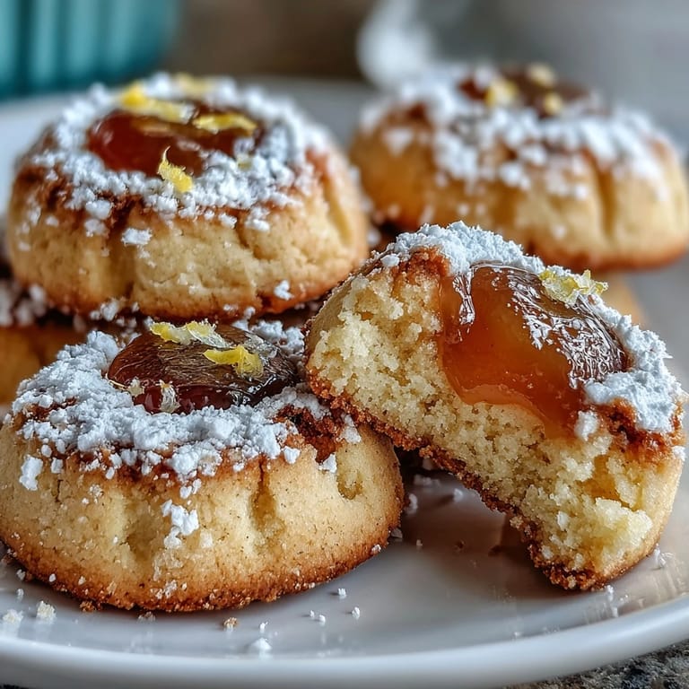Tender lemon bar cookies topped with a dusting of delicate powdered sugar, visually delightful.
