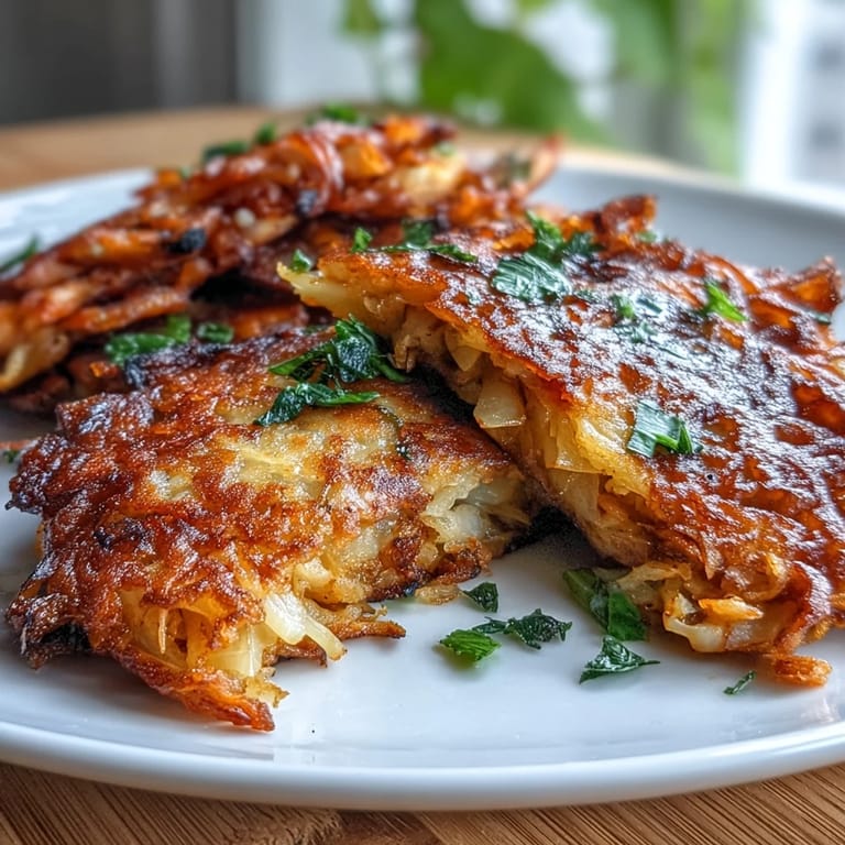 Savory Korean kimchi pancakes, pan-fried with crunchy cabbage, served hot.
