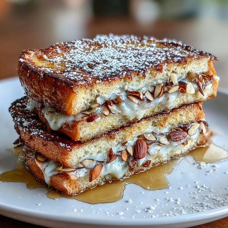 Enjoy rich Almond Croissant French Toast, a brunch dream with creamy texture.