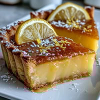 A golden, buttery lemon tart with a tangy citrus filling, perfect for spring gatherings and elegant dessert tables.