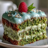 Green frosted mini matcha cake, perfect for a festive brunch smash!