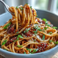 Gochujang Butter Pasta: Vibrant, spicy Korean-inspired pasta with glossy sauce.