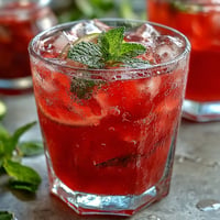 Vibrant natural pink lemonade with beet juice, perfect for a sunny afternoon.